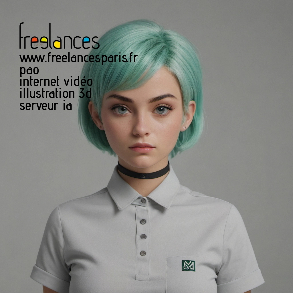 Pao mise en page internet vidéo illustration 3d serveur IA générative AI freelance paris studio de création magazines 8l3r8dl0
